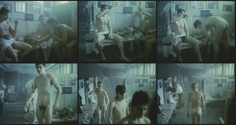 nude men in Russian bathhouse