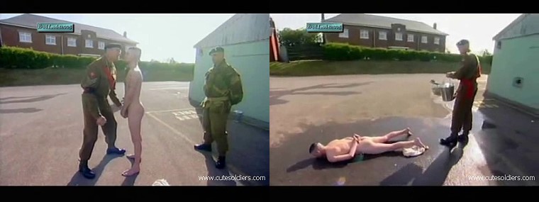 english soldiers naked hazing