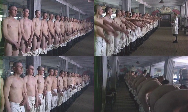 naked Russian soldiers in army medical examination